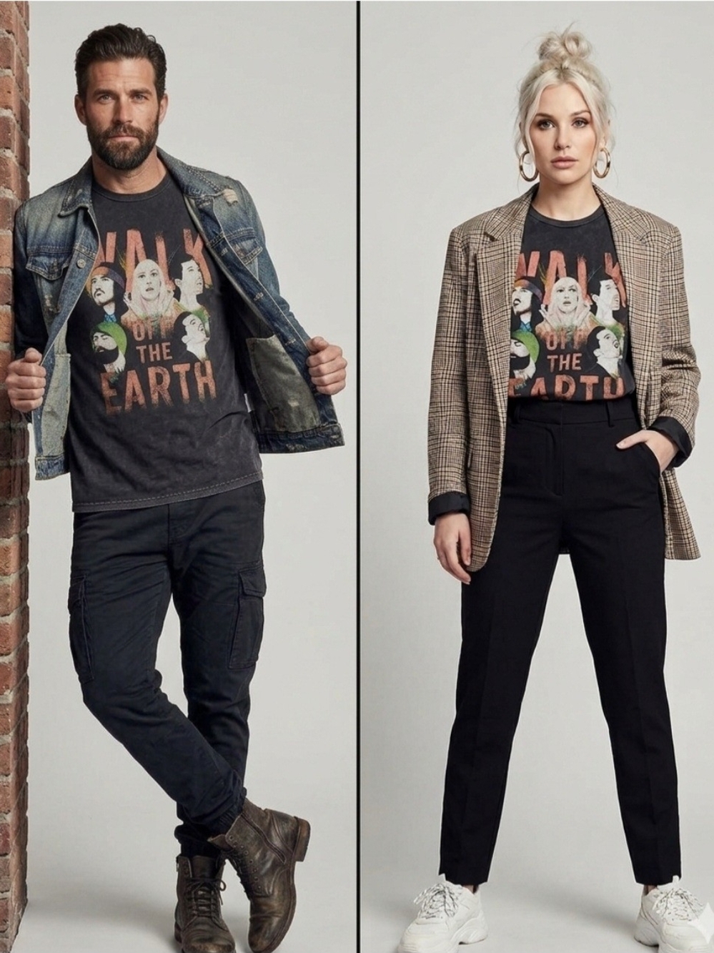 Walk Off The Earth Vintage 2016 Tour Tee | Acid Wash Distressed Band T-Shirt M